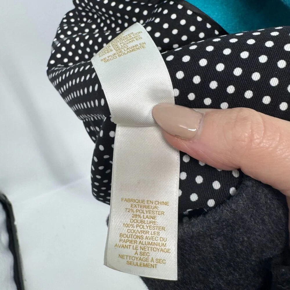 Kate Spade New York Colorblock  “Garby” Wool Coat Size 4